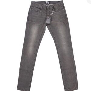 Kill City “junkie” low rise dark charcoal denim with good stretch.